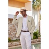 image:imageCOOFANDY Mens Casual Blazer Sport Coats and Blazers Lightweight Two Botton Business Linen Blazer Suit JacketLight Khaki