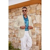 image:imageCOOFANDY Mens Casual Blazer Sport Coats and Blazers Lightweight Two Botton Business Linen Blazer Suit JacketLight Khaki