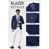 image:imageCOOFANDY Mens Casual Blazer Sport Coats and Blazers Lightweight Two Botton Business Linen Blazer Suit JacketNavy Blue