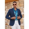 image:imageCOOFANDY Mens Casual Blazer Sport Coats and Blazers Lightweight Two Botton Business Linen Blazer Suit JacketNavy Blue