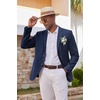 image:imageCOOFANDY Mens Casual Blazer Sport Coats and Blazers Lightweight Two Botton Business Linen Blazer Suit JacketNavy Blue