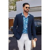 image:imageCOOFANDY Mens Casual Blazer Sport Coats and Blazers Lightweight Two Botton Business Linen Blazer Suit JacketNavy Blue