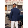 image:imageCOOFANDY Mens Casual Blazer Sport Coats and Blazers Lightweight Two Botton Business Linen Blazer Suit JacketNavy Blue