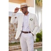 image:imageCOOFANDY Mens Casual Blazer Sport Coats and Blazers Lightweight Two Botton Business Linen Blazer Suit JacketWhite