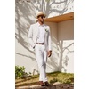 image:imageCOOFANDY Mens Casual Blazer Sport Coats and Blazers Lightweight Two Botton Business Linen Blazer Suit JacketWhite