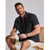 image:imageCOOFANDY Mens Casual Button Down Shirt Short Sleeve Summer Shirt for Beach Vacation Resort WearBlack
