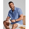 image:imageCOOFANDY Mens Casual Button Down Shirt Short Sleeve Summer Shirt for Beach Vacation Resort WearBlue