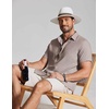 image:imageCOOFANDY Mens Casual Button Down Shirt Short Sleeve Summer Shirt for Beach Vacation Resort WearChampagne