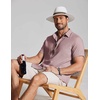 image:imageCOOFANDY Mens Casual Button Down Shirt Short Sleeve Summer Shirt for Beach Vacation Resort WearDusty Pink