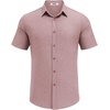 image:imageCOOFANDY Mens Casual Button Down Shirt Short Sleeve Summer Shirt for Beach Vacation Resort WearDusty Pink