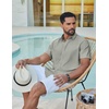 image:imageCOOFANDY Mens Casual Button Down Shirt Short Sleeve Summer Shirt for Beach Vacation Resort WearSage Green