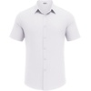 image:imageCOOFANDY Mens Casual Button Down Shirt Short Sleeve Summer Shirt for Beach Vacation Resort WearSolid White