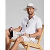 image:imageCOOFANDY Mens Casual Button Down Shirt Short Sleeve Summer Shirt for Beach Vacation Resort WearSolid White