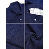 image:imageCOOFANDY Mens Casual Button Down Shirts Short Sleeve Linen Shirts Summer Beach Dress ShirtBlue