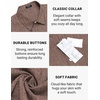 image:imageCOOFANDY Mens Casual Button Down Shirts Short Sleeve Linen Shirts Summer Beach Dress ShirtBrown