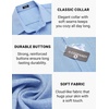 image:imageCOOFANDY Mens Casual Button Down Shirts Short Sleeve Linen Shirts Summer Beach Dress ShirtLight Blue