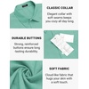 image:imageCOOFANDY Mens Casual Button Down Shirts Short Sleeve Linen Shirts Summer Beach Dress ShirtLight Green