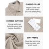 image:imageCOOFANDY Mens Casual Button Down Shirts Short Sleeve Linen Shirts Summer Beach Dress ShirtLight Khaki