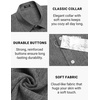 image:imageCOOFANDY Mens Casual Button Down Shirts Short Sleeve Linen Shirts Summer Beach Dress ShirtShort Sleeve  Black