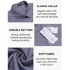 image:imageCOOFANDY Mens Casual Button Down Shirts Short Sleeve Linen Shirts Summer Beach Dress ShirtShort Sleeve  Blue