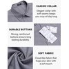 image:imageCOOFANDY Mens Casual Button Down Shirts Short Sleeve Linen Shirts Summer Beach Dress ShirtShort Sleeve  Grey