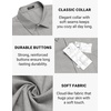image:imageCOOFANDY Mens Casual Button Down Shirts Short Sleeve Linen Shirts Summer Beach Dress ShirtShort Sleeve  Light Gray