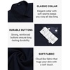 image:imageCOOFANDY Mens Casual Button Down Shirts Short Sleeve Linen Shirts Summer Beach Dress ShirtShort Sleeve  Navy Blue
