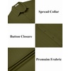 image:imageCOOFANDY Mens Casual Button Down Shirts Short Sleeve Textured Summer Beach ShirtsArmy Green