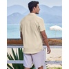 image:imageCOOFANDY Mens Casual Button Down Shirts Short Sleeve Textured Summer Beach ShirtsBeige