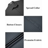 image:imageCOOFANDY Mens Casual Button Down Shirts Short Sleeve Textured Summer Beach ShirtsDark Gray
