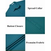 image:imageCOOFANDY Mens Casual Button Down Shirts Short Sleeve Textured Summer Beach ShirtsLake Blue