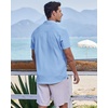 image:imageCOOFANDY Mens Casual Button Down Shirts Short Sleeve Textured Summer Beach ShirtsLight Blue