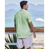 image:imageCOOFANDY Mens Casual Button Down Shirts Short Sleeve Textured Summer Beach ShirtsLight Green