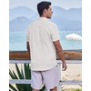 image:imageCOOFANDY Mens Casual Button Down Shirts Short Sleeve Textured Summer Beach ShirtsWhite