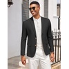 image:imageCOOFANDY Mens Casual Cotton Linen Blazer Lightweight Linen Sport Coat Two Button Suit JacketBlack