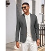 image:imageCOOFANDY Mens Casual Cotton Linen Blazer Lightweight Linen Sport Coat Two Button Suit JacketDark Grey
