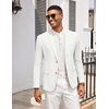 image:imageCOOFANDY Mens Casual Cotton Linen Blazer Lightweight Linen Sport Coat Two Button Suit JacketWhite
