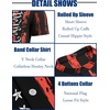 image:imageCOOFANDY Mens Casual Henley Shirt Band Collar Short Sleeve Shirt Summer Beach Hippie TShirt1776 Pentagram  Black White Red