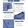 image:imageCOOFANDY Mens Casual Henley Shirt Band Collar Short Sleeve Shirt Summer Beach Hippie TShirtDark Blue