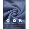 image:imageCOOFANDY Mens Casual Henley Shirt Band Collar Short Sleeve Shirt Summer Beach Hippie TShirtDark Blue