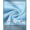 image:imageCOOFANDY Mens Casual Henley Shirt Band Collar Short Sleeve Shirt Summer Beach Hippie TShirtLight Blue