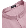 image:imageCOOFANDY Mens Casual Henley Shirt Band Collar Short Sleeve Shirt Summer Beach Hippie TShirtLight Pink