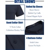 image:imageCOOFANDY Mens Casual Henley Shirt Band Collar Short Sleeve Shirt Summer Beach Hippie TShirtNavy Blue