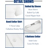 image:imageCOOFANDY Mens Casual Henley Shirt Band Collar Short Sleeve Shirt Summer Beach Hippie TShirtWhite