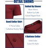 image:imageCOOFANDY Mens Casual Henley Shirt Band Collar Short Sleeve Shirt Summer Beach Hippie TShirtWine Red