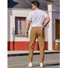 image:imageCOOFANDY Mens Casual Joggers Pants Elastic Drawstring Chino Cargo Pants Hiking Outdoor Track SweatpantsBrown3