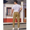 image:imageCOOFANDY Mens Casual Joggers Pants Elastic Drawstring Chino Cargo Pants Hiking Outdoor Track SweatpantsDark Khaki