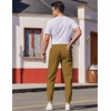 image:imageCOOFANDY Mens Casual Joggers Pants Elastic Drawstring Chino Cargo Pants Hiking Outdoor Track SweatpantsLight Brown