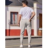 image:imageCOOFANDY Mens Casual Joggers Pants Elastic Drawstring Chino Cargo Pants Hiking Outdoor Track SweatpantsLight Grey