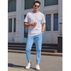 image:imageCOOFANDY Mens Casual Joggers Pants Elastic Drawstring Chino Cargo Pants Hiking Outdoor Track SweatpantsSky Blue